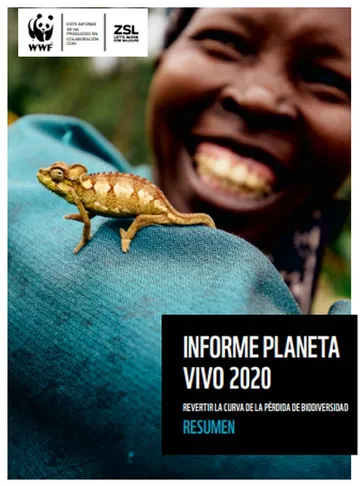 Portada del informe Planeta Vivo del 2020