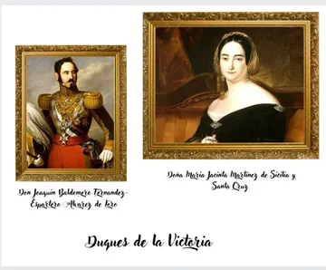 Retratos de los Duques de la Victoria entre otros títulos. Siglo XIX