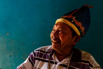 Jacir, activista indígena del amazonas. Roraima Brasil.