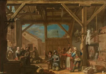 Cuadro Armando caballero a Don Quijote.(Museo del Prado)