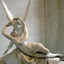 Psique revivida por el beso de Cupido. Escultura en marmoldel artista itaqliano Antonio Canova realizada a finales del siglo XVIII