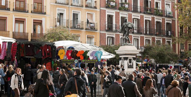 Mercadillo de El Rastro en Madrid